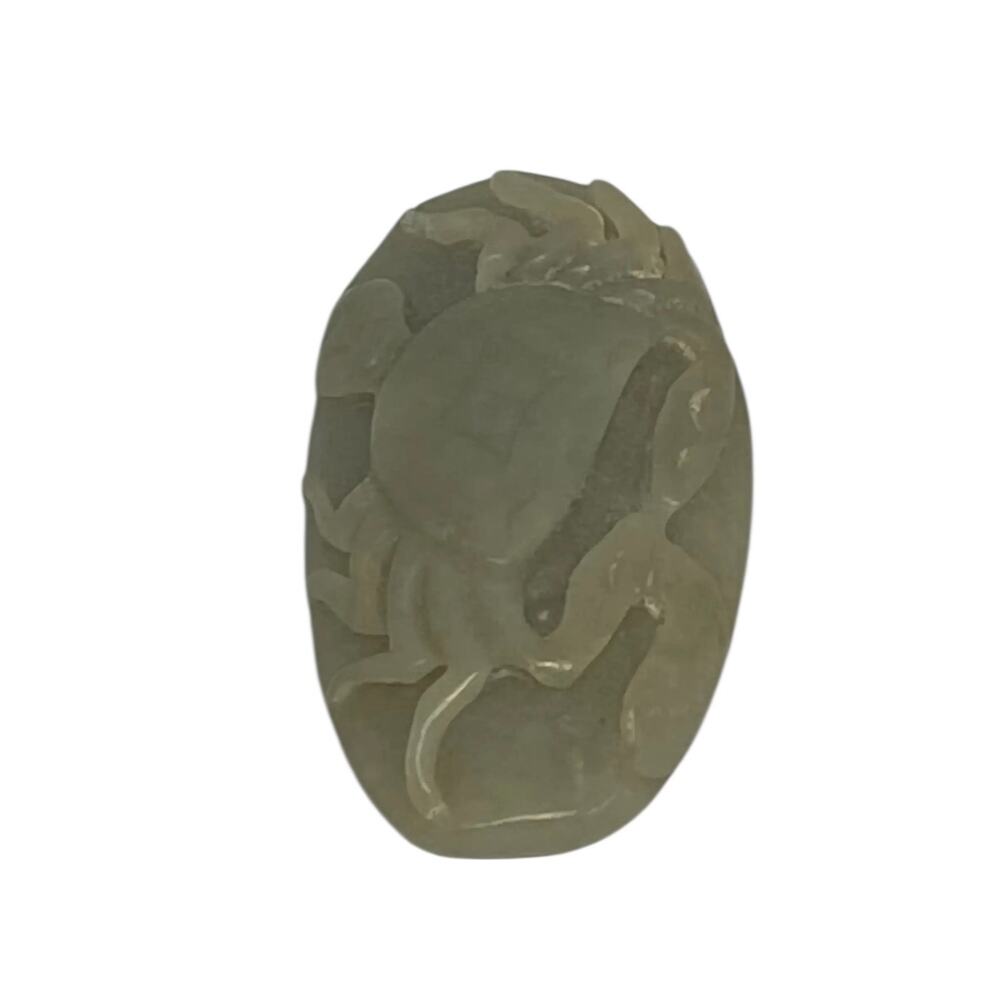 Estate Asian Carved Soapstone Crab Motif 1 5/8” Pendant - Picture 3 of 13